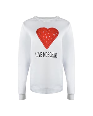 Love Moschino Dames/Dames Sweatshirt met Hart Logo (Wit)