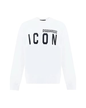 DSquared2 Uniseks Adult Cool Icon Logo Sweatshirt (Wit, Zwart)