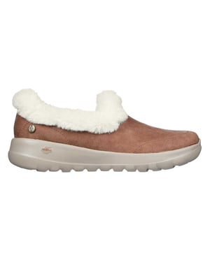 Skechers Go Walk Joy sneakers van imitatiesuède voor dames (Kastanje)