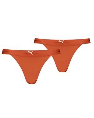 Puma Dames Effen Tanga (Verpakking van 2) (Vlam Oranje)