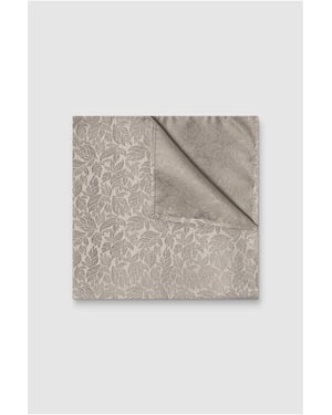 Jacquard Pocket Square in Silver