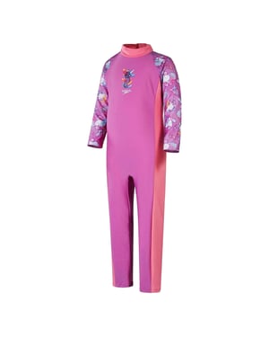 Speedo Baddräkt för flickor med motiv av en magisk enhörning (Rosa)