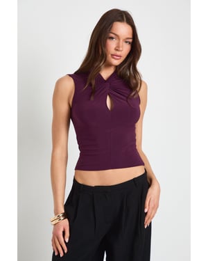 Twist Front Key Hole Back Top