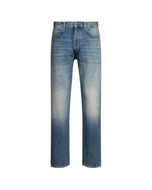 Hugo Slanke herenjeans met 5 zakken (Medium Blauw)