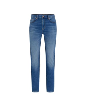 Hugo Heren Denim 5 Pockets Slim Jeans (Medium Blauw)