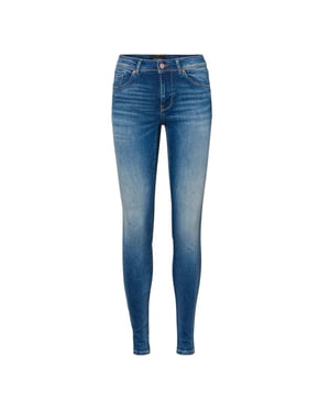 Vero Moda Slim-fit-jeans med 5 fickor för kvinnor (Medelblå)