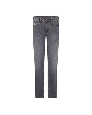 Diesel Heren Strukt Slim Jeans (Zwart/Grijs/Denim)