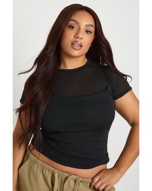Plus 2 in 1 Layered Cap Sleeve Top