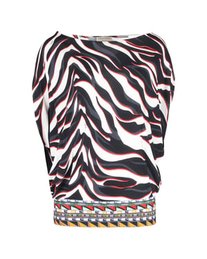 Emilio Pucci Animal Print Top in Multicolor Viscose