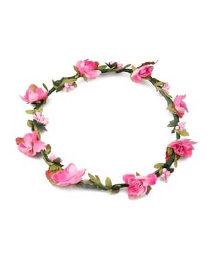Aquarius Flower Head Crown Red Elegant Floral Wedding Festival