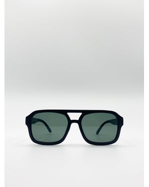 Navigator Retro Style Plastic Frame Sunglasses