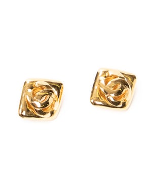 CC Diamond Clip On Earrings   oorbellen