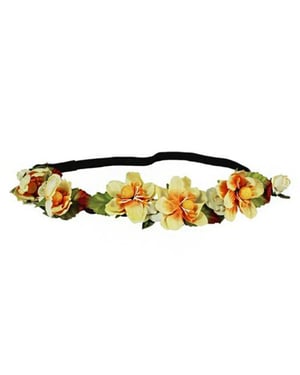 Two Pack Floral Flower Head Garland Crow