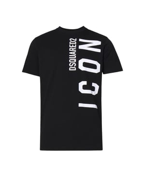 DSquared2 Unisex Adult Large Icoon Relaxed Fit T-Shirt (Zwart, Wit)