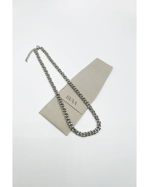Woven Chain Necklace in Silver