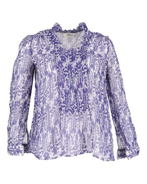 Étoile Isabel Marant Printed Blouse in Blue Silk