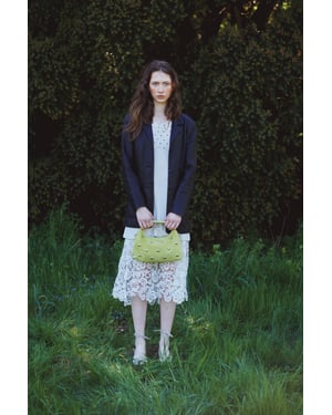 Dandy Rivet Suede Lime Tas