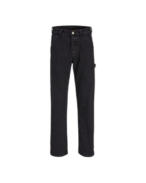 Jack And Jones Eddie Carpenter-jeans voor heren met een relaxte pasvorm (Zwart)