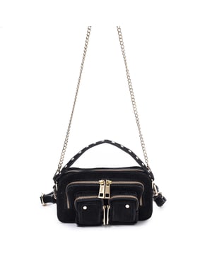 Helena Suede Black w. Goud Tas