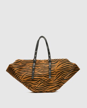 Nora Stripes Deluxe Mörkbrun Väske