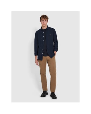 Farah Slanke chino voor heren van iepenhout (Licht zand)