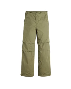 Levis Parachutebroek met wijde pijpen voor dames (Diep witgroen)