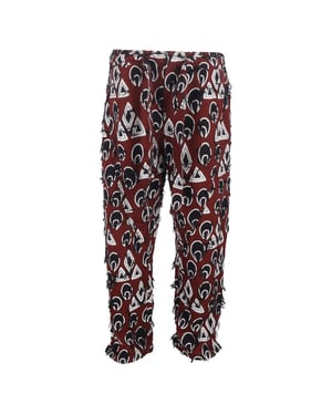 Chloé Geprinte Cropped Broek met Touwtjes in Bordeaux Viscose