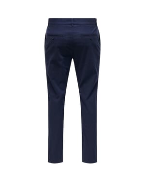 Only Slim fit-byxor för män (Mörkblått)