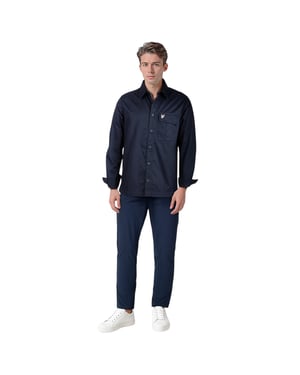 Lyle & Scott Heren Slim Broek (Donkere marine)