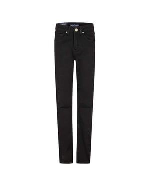 Criminal Damage SOS-jeans för män, slitna och smala (Svart)