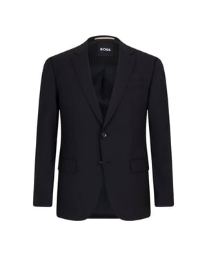 Boss Heren Colbert met Revers (Zwart)