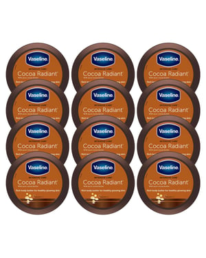 Vaseline Cocoa Radiant Moisture Rich Body Butter 250ml Intense Hydration 12pk