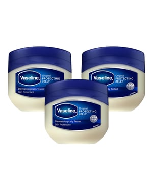 Vaseline Petroleum Jelly Original Skin Protectant Sensitive Skin 100ml, 3 Pack