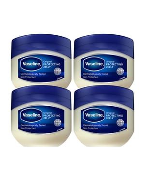 Vaseline Petroleum Jelly Original Skin Protectant Sensitive Skin 100ml, 4 Pack