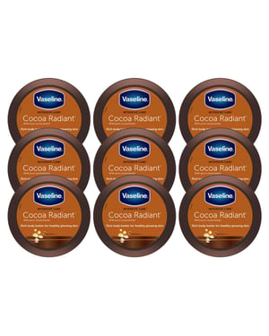 Vaseline Cocoa Radiant Moisture Rich Body Butter 250ml Intense Hydration, 9pk