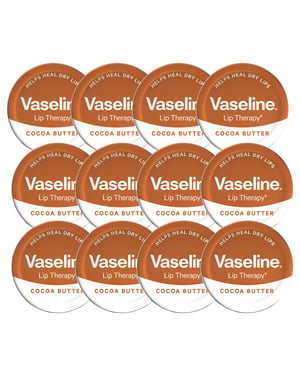 Vaseline Lip Therapy Cocoa Butter 20g Petroleum Jelly Dry Lip Treatment 12 Pack