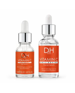 Dr H Vitamin C Age-Defence Brightening Serum Duo for Acne, Blemishes, Large Pores, Brightening