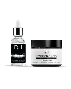 Dr H Anti-Ageing Hyaluronic Acid Facial Serum + Day Moisturiser for Dryness, Fine Lines, Wrinkles
