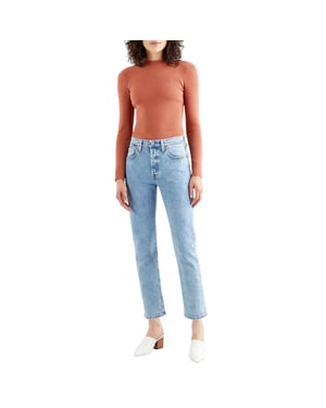 Levis Dammodell 501 – raka jeans som slutar vid ankeln (Ljusblå)