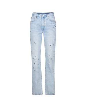 Levis 501 Diamante-jeans voor dames (Blauw)