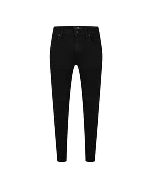7 For All Mankind Heren Paxtyn 5-pocket taps toelopende jeans (Zwart)