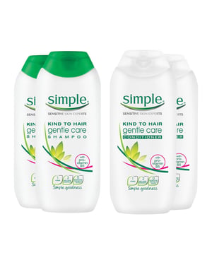Simple Kind to Hair Shampoo & Conditioner 200ml Twin Pack Bundle
