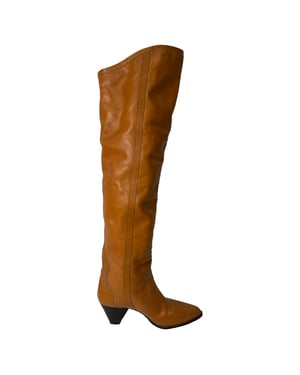 Isabel Marant Remko Over-The-Knee Boots in Brown Leather