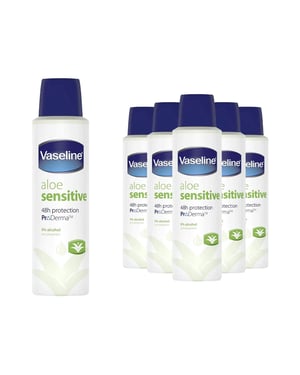 Vaseline ProDerma Aloe Anti-Perspirant Deodorant 150ml Sensitive Skin 6 Pack