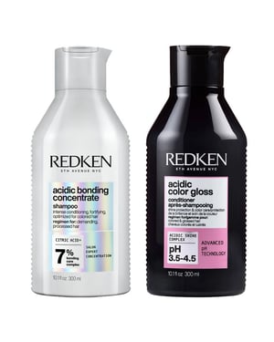 Redken Acidic Bonding Concentrate Shampoo 300ml & Acidic Color Gloss Conditioner 300ml Duo