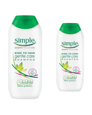 Simple Kind to Hair Gentle Care Shampoo 200ml Twin Pack