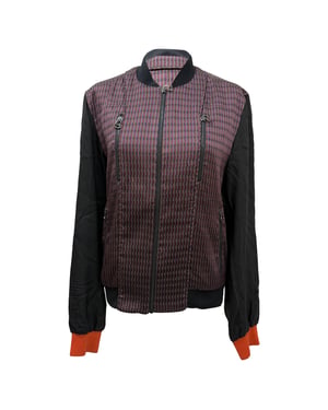 Lanvin Patterned Zipped Bomber Jacket in Multicolor Polyester