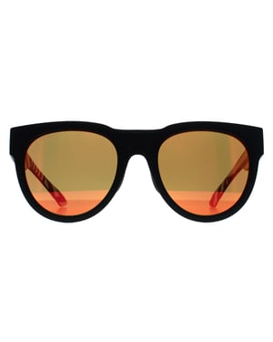 Smith Round Unisex Black White Pattern Chromapop Sun Red Mirror Crusader