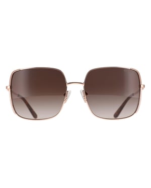 Guess Rectangle Womens Shiny Rose Gold Brown Gradient GU00194