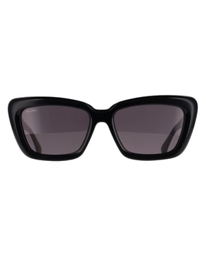 Max Mara Cat Eye Womens Shiny Black Smoke Grey MM0171 Elizabeth